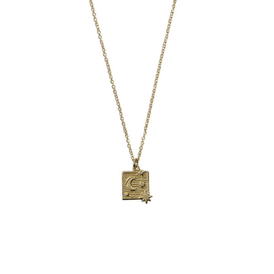 Atlitw Kette Sun Moon Stars Gold 8506