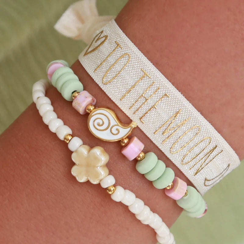 Armband Paisley Weiß 2