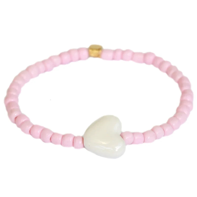 Armband Stone Heart Rosa