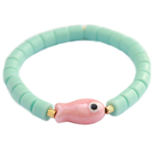 Armband Colorful Fish Mint 1