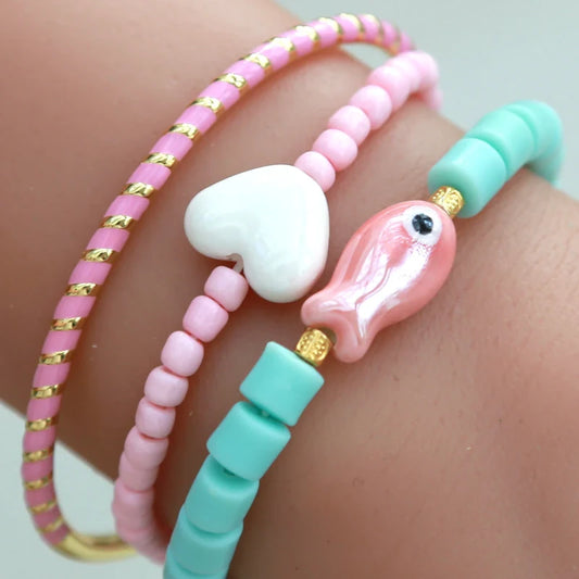 Armband Colorful Fish Mint 2