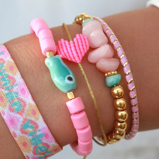 Armband Colorul Fish Pink 2