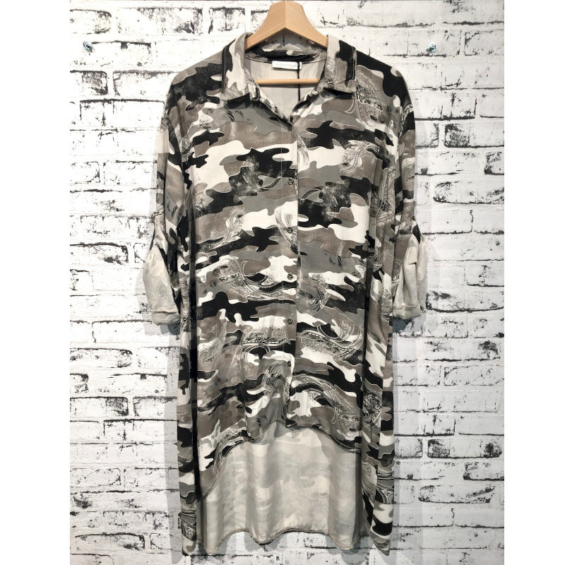 Bluse Camouflage Beige