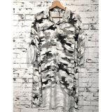 Bluse Camouflage Weiß