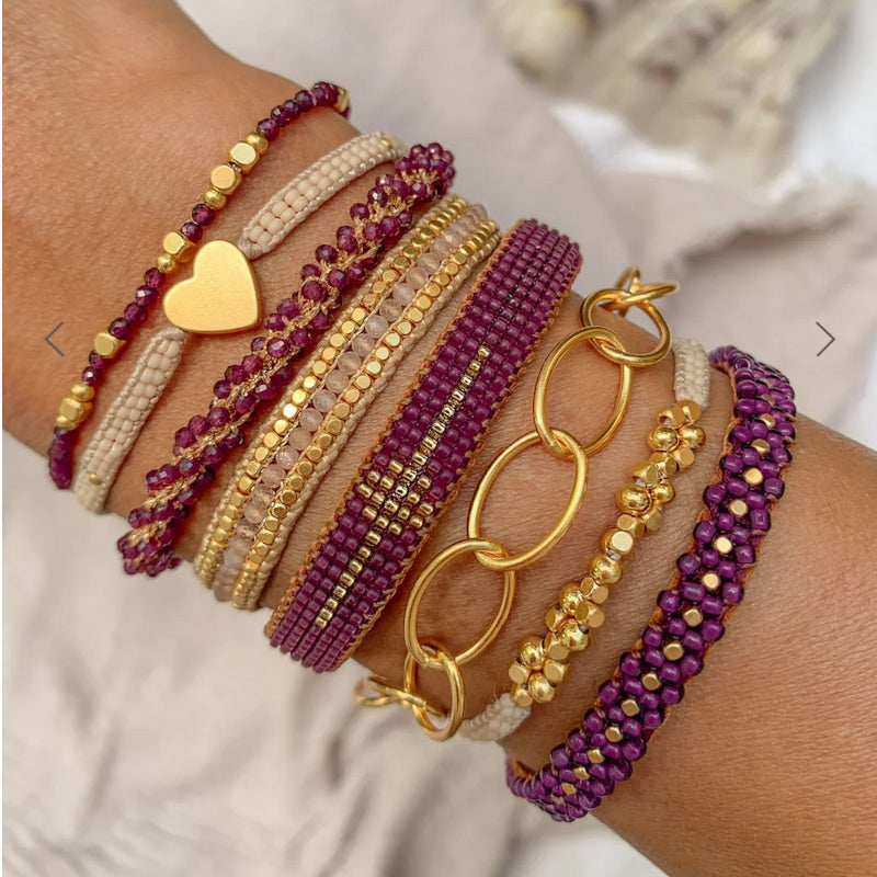 Bracelet Jill Heart Antique Beige B