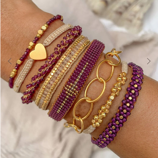 Bracelet Jill Heart Antique Beige B