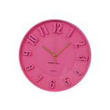 Clock Wall Clock Numbers Neon Pink 30x30x4cm Sku 204188