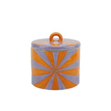 Deco Jar Swirl Dolomite Orange Lilac 11x11x11,5cm Sku 204373