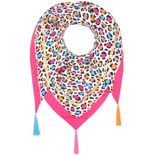 Dreieck Leo Pailletten Baumel Bunt Pink