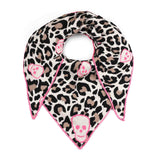 Dreieckstuch Leo Skull Beige Rosa