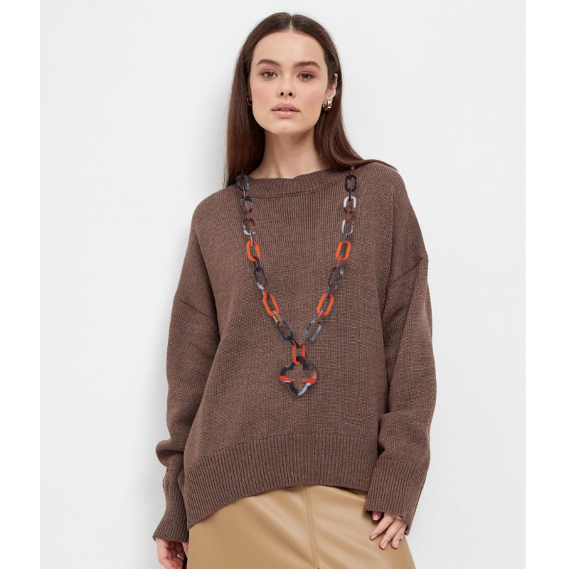 Giuno Kette Acetat Halskette Mit Klee Anhnger Ktz108