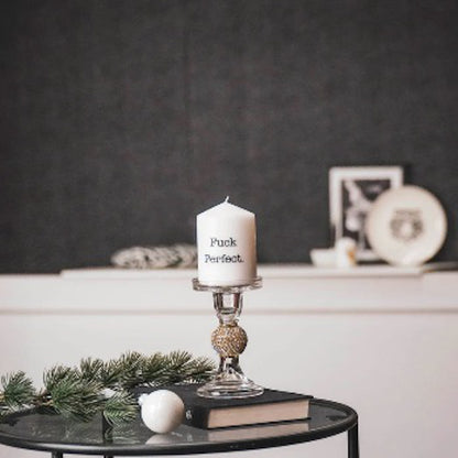 Hv Glas Candelholder Silver Sku202463 C