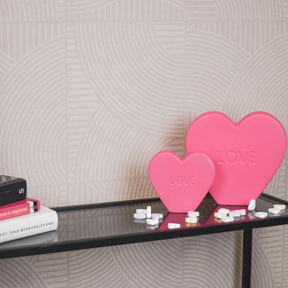 Hv Ornament Candy Heart 'love' Neon Pink, Sku 204134 B