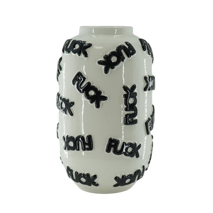 Hv Vase 'fuck' White:black, Sku 204092