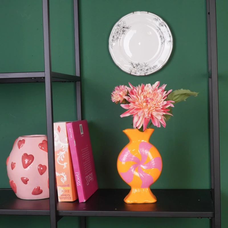 HV Vase "TOFFEE CANDY", pink/orange
