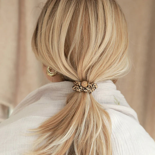 Haarscrunchie Foto Leopard Strass