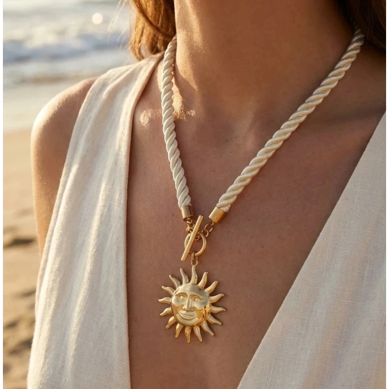 Halskette "SUN on CORD"
