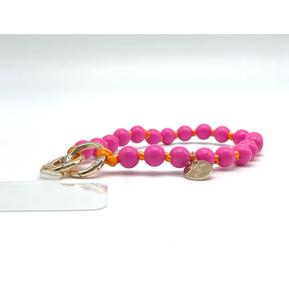 PARSLEY&PEPPER Handykette "WOOD" kurz 3in1, neonpink