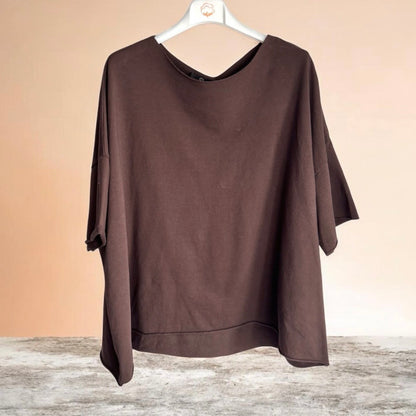 Kurzarm Shirt "BASIC", schoko