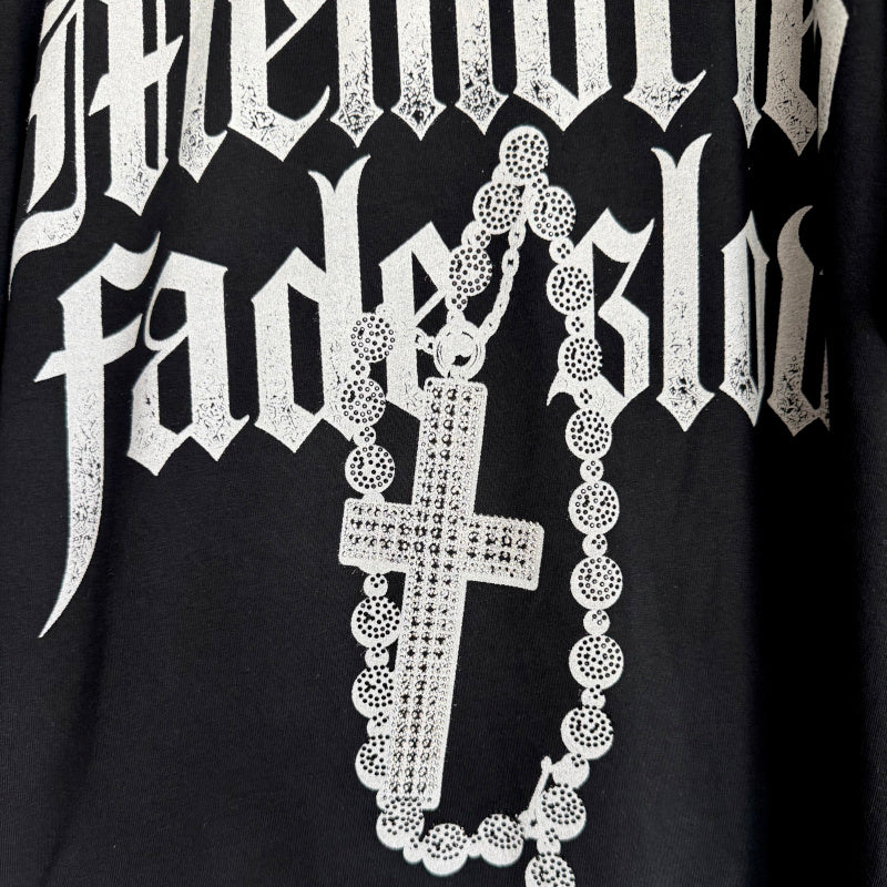 Sweater "MEMORIES" mit Glitzer, schwarz