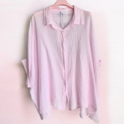 leichte oversized Bluse "MINIMALIST", rosa