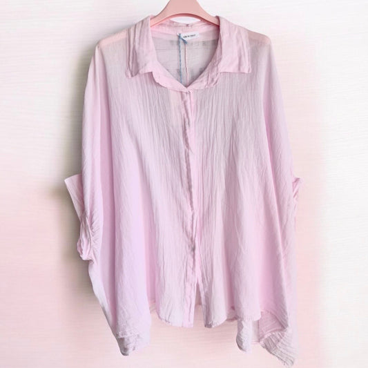 leichte oversized Bluse "MINIMALIST", rosa