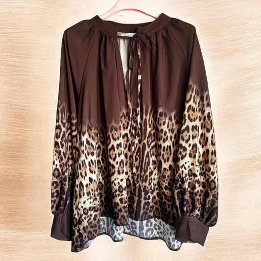 Viskose Bluse "WILDERNESS", schoko