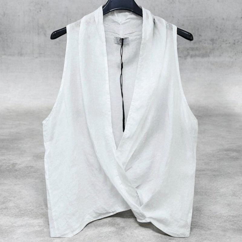 Leinen Bluse "COLETTE", weiß