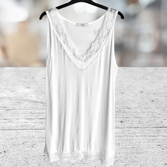 Viskose Top "LACE" mit Spitze