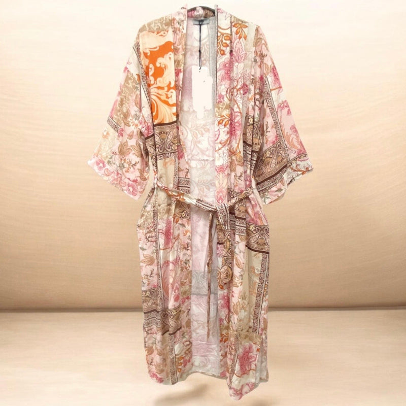 Kimono "POETRY" 3/4-Ärmel, rosa