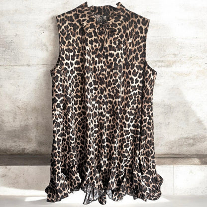 ärmellose Bluse "FLIRTY LEO" mit Rüschen