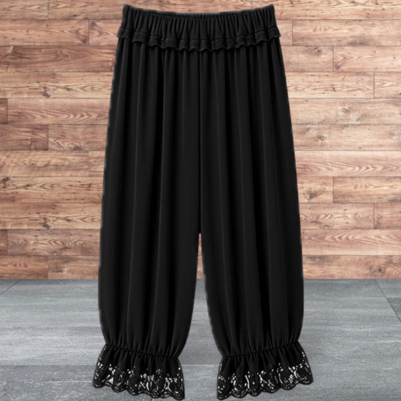 Leichte Pumphose "CUTE LACE", schwarz