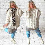 Pullover mit Zopfmuster "CABLE", ecru