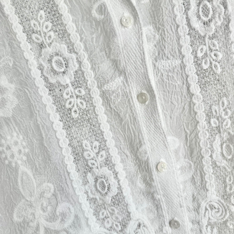 Spitzen Bluse "VINTAGE", creme