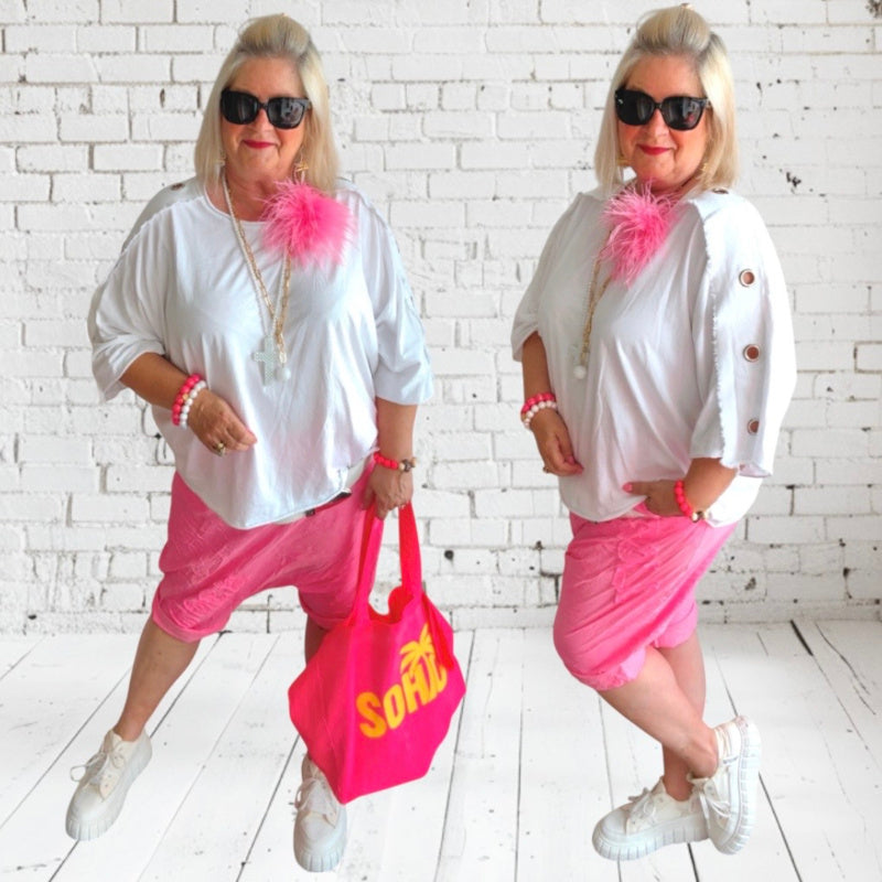 Baggy Bermuda Shorts "ROCK & ROLL"