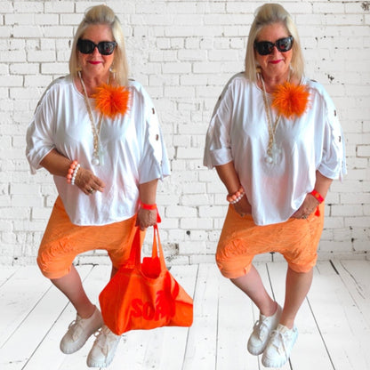 Baggy Bermuda Shorts "ROCK & ROLL"