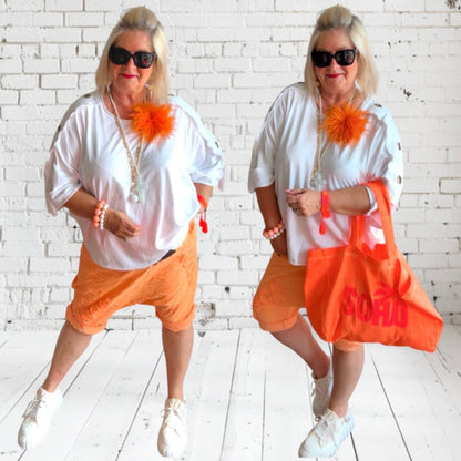 Baggy Bermuda Shorts "ROCK & ROLL"