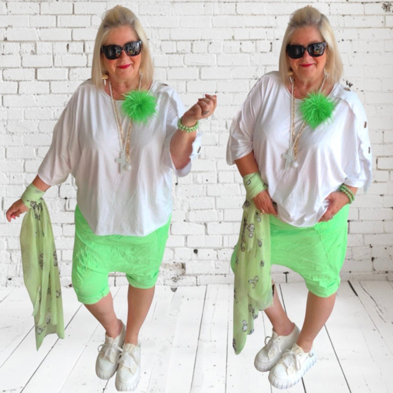Baggy Bermuda Shorts "ROCK & ROLL"