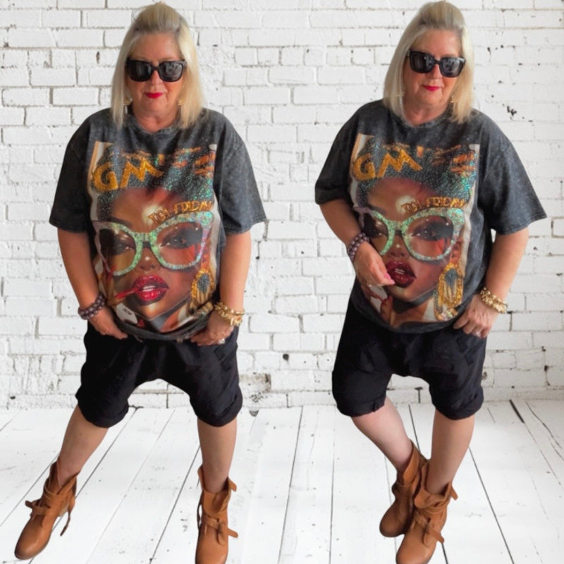 T-Shirt "TGI FRIDAY", used black