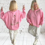 Sweatshirt "TAKE IT EASY", candy rosa