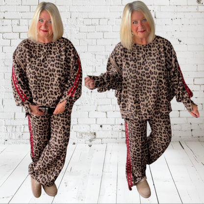 2-Teiler "AMAZING LEO" mit Galonstreifen, braun