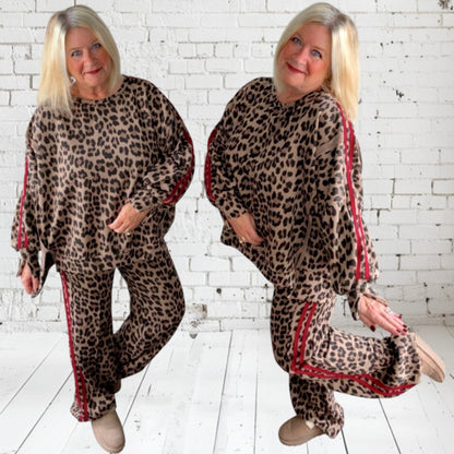 2-Teiler "AMAZING LEO" mit Galonstreifen, braun