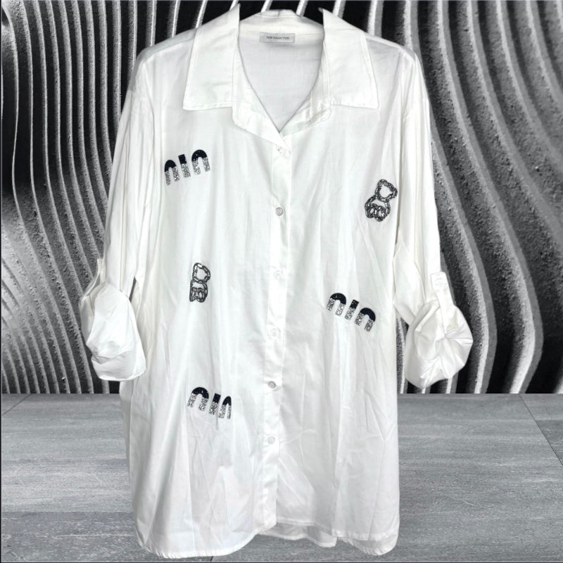 Popeline Bluse "APART" in 2 Farben