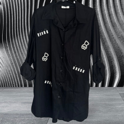 Popeline Bluse "APART" in 2 Farben