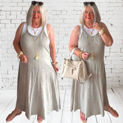 Maxikleid "AGRA", taupe
