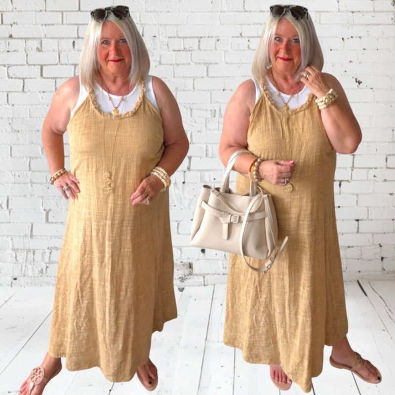 Maxikleid "AGRA", camel