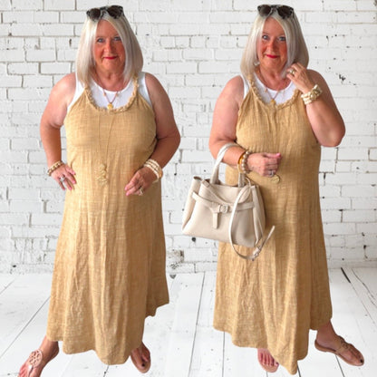 Maxikleid "AGRA", camel