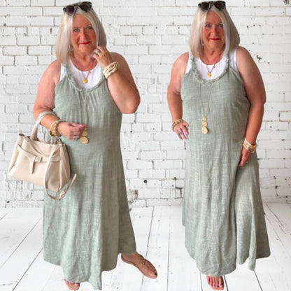 Maxikleid "AGRA", khaki
