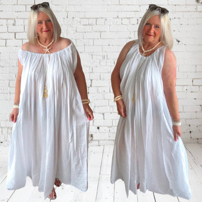 Carmen Maxikleid "PHARAOH", weiß