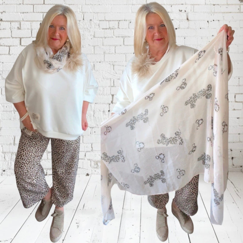 Viskose Schal "LEO MICKEY", in 4 Farben